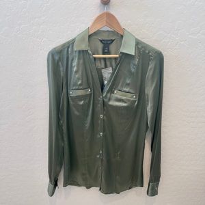 White House Black Market Silk Blouse